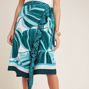 ANTHROPOLOGIE NWT Misty Wrap Midi Skirt Medium